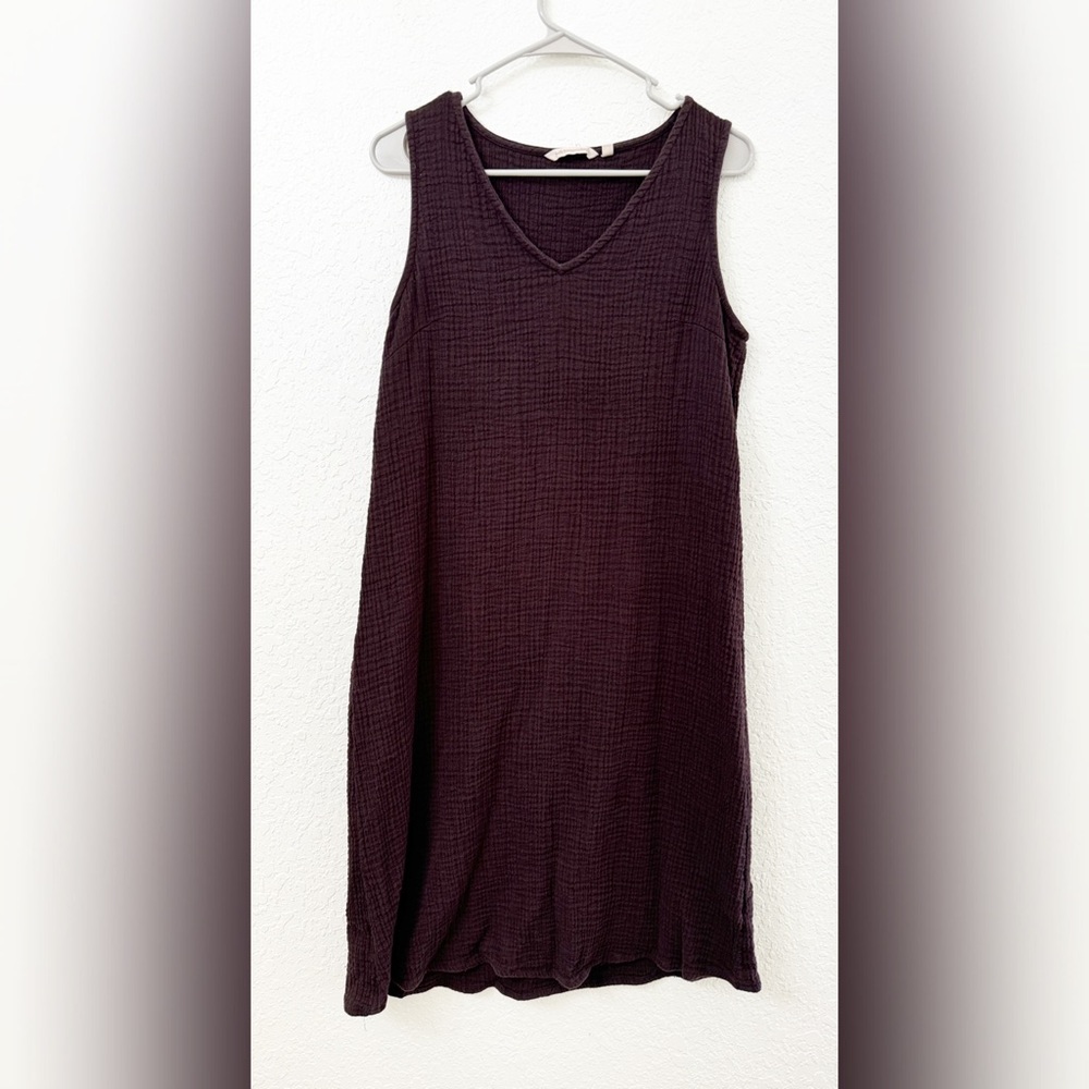 Soft Surroundings Textured Gauze Midi Dress - L